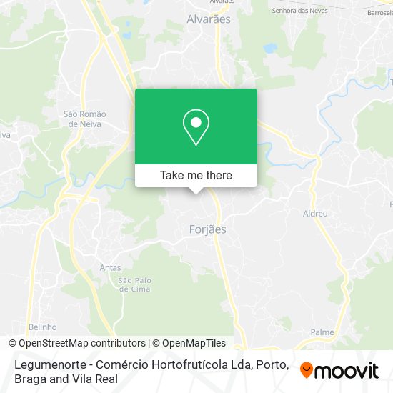 Legumenorte - Comércio Hortofrutícola Lda mapa