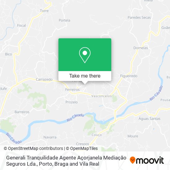 Generali Tranquilidade Agente Açorjanela Mediação Seguros Lda. mapa