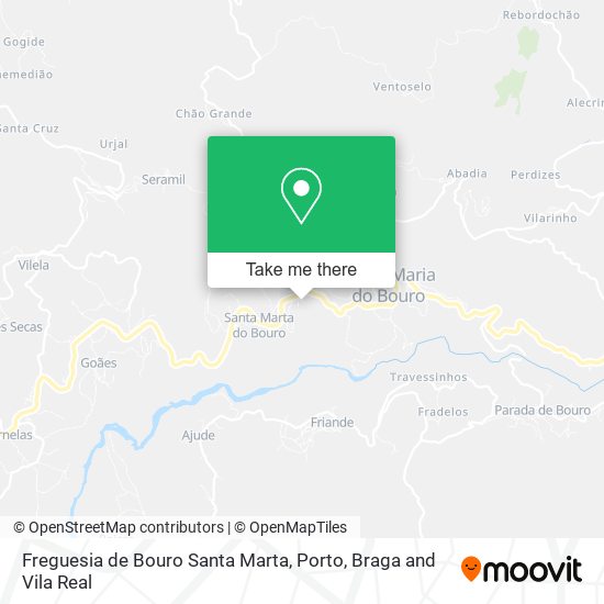 Freguesia de Bouro Santa Marta mapa
