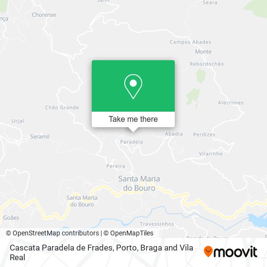 Cascata Paradela de Frades map