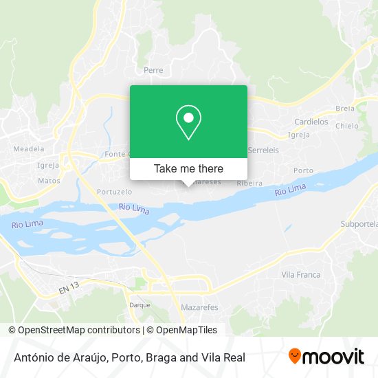 António de Araújo mapa