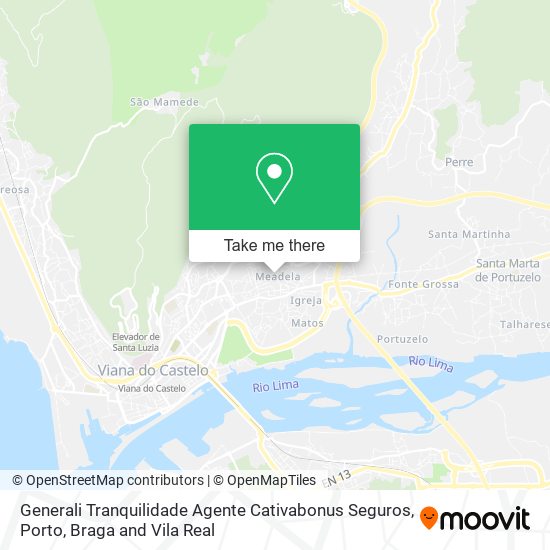 Generali Tranquilidade Agente Cativabonus Seguros mapa