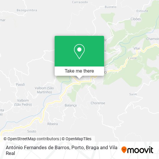 António Fernandes de Barros mapa