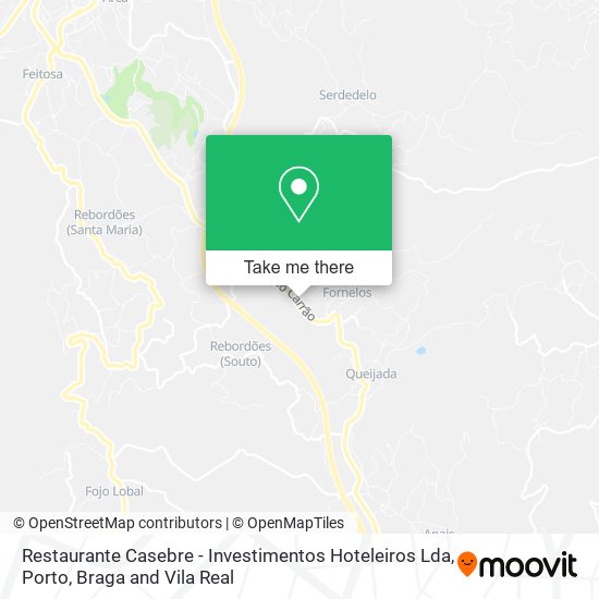 Restaurante Casebre - Investimentos Hoteleiros Lda mapa