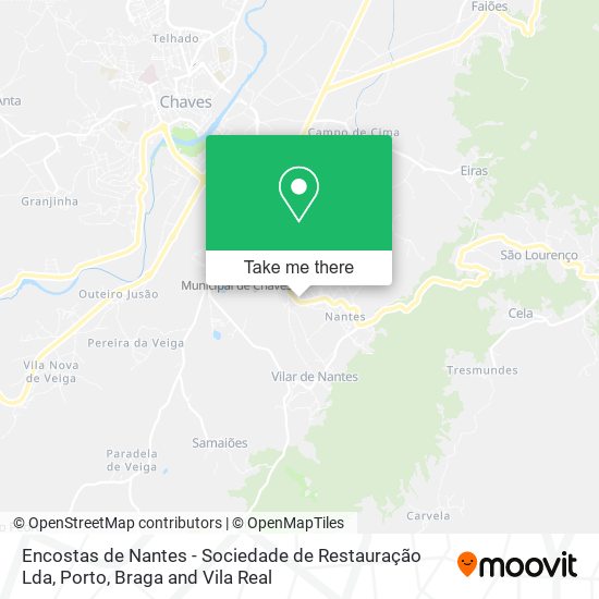 Encostas de Nantes - Sociedade de Restauração Lda map