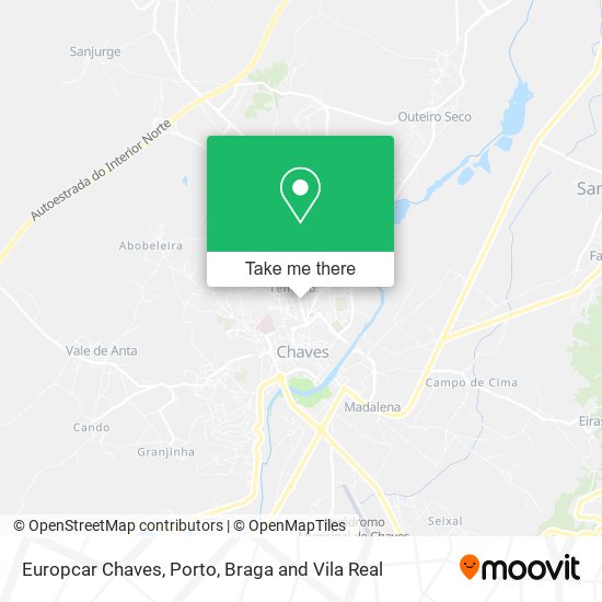 Europcar Chaves map