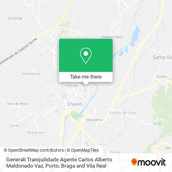 Generali Tranquilidade Agente Carlos Alberto Maldonado Vaz mapa