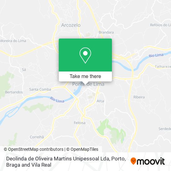 Deolinda de Oliveira Martins Unipessoal Lda mapa