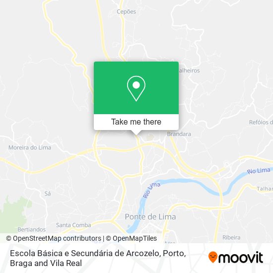 Escola Básica e Secundária de Arcozelo map