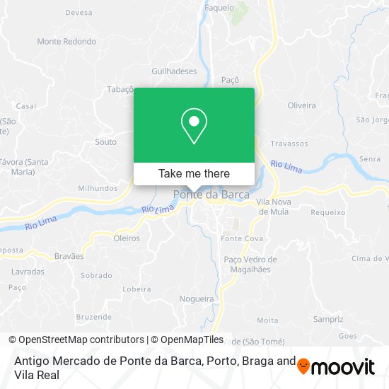 Antigo Mercado de Ponte da Barca mapa