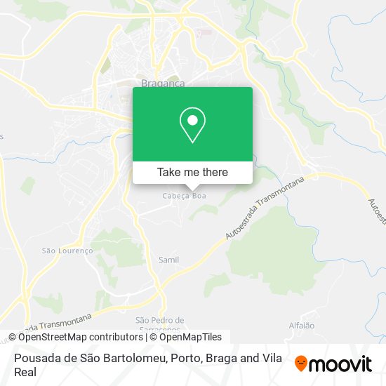 Pousada de São Bartolomeu map