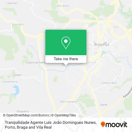 Tranquilidade Agente Luís João Domingues Nunes mapa