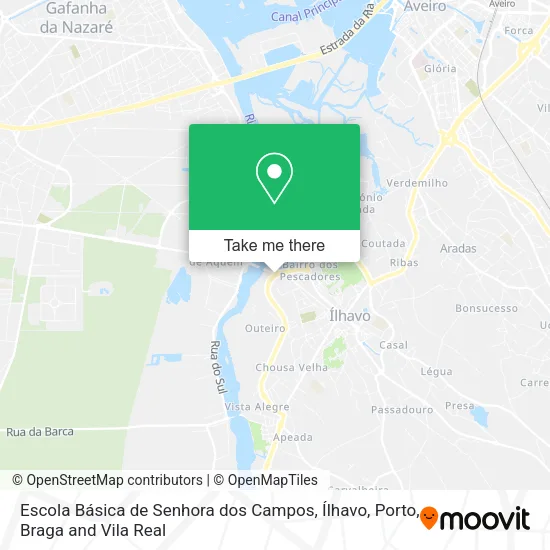 Escola Básica de Senhora dos Campos, Ílhavo map
