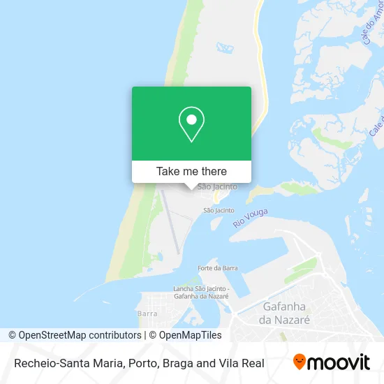 Recheio-Santa Maria map