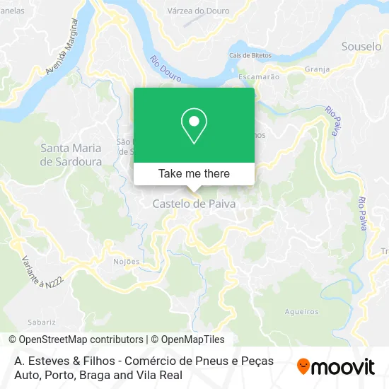 A. Esteves & Filhos - Comércio de Pneus e Peças Auto map