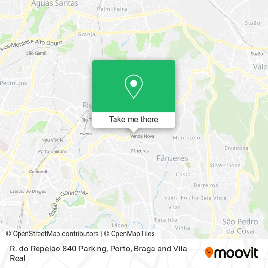 R. do Repelão 840 Parking map