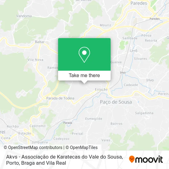 Akvs - Associação de Karatecas do Vale do Sousa map