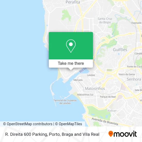 R. Direita 600 Parking map
