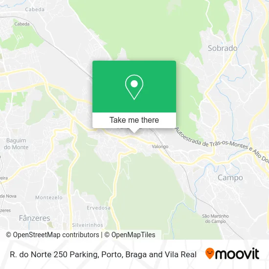 R. do Norte 250 Parking map