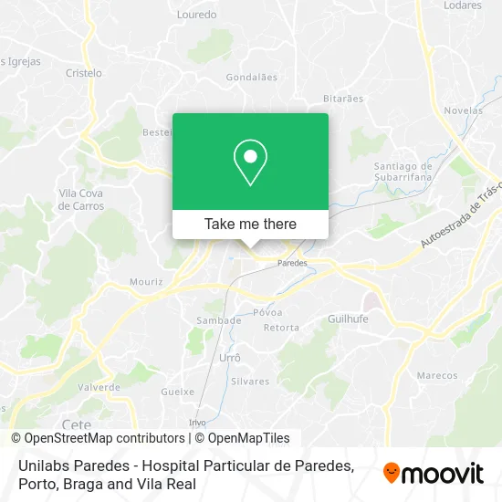 Unilabs Paredes - Hospital Particular de Paredes map