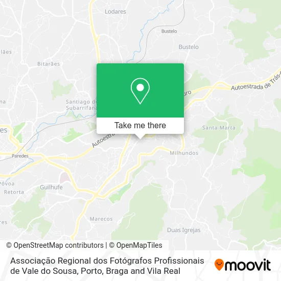 Associação Regional dos Fotógrafos Profissionais de Vale do Sousa map