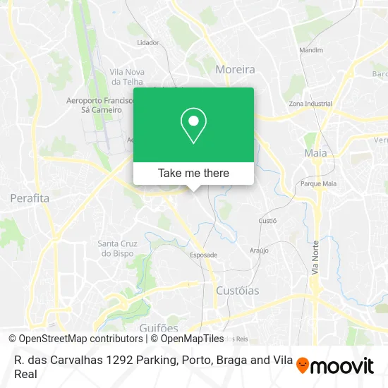 R. das Carvalhas 1292 Parking map
