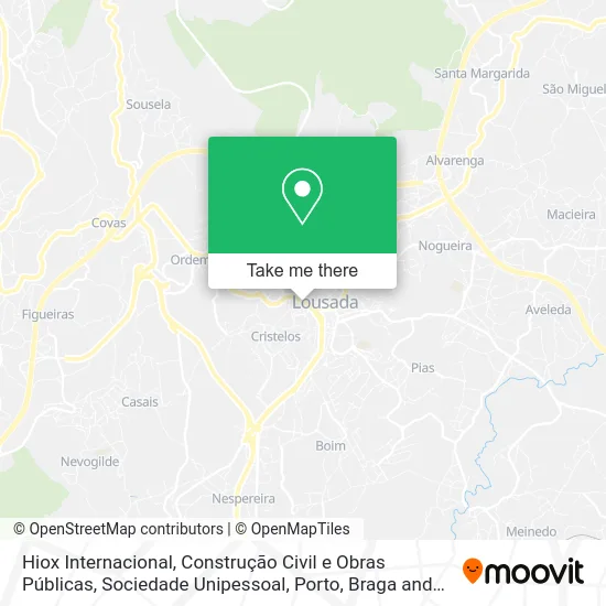 Hiox Internacional, Construção Civil e Obras Públicas, Sociedade Unipessoal map