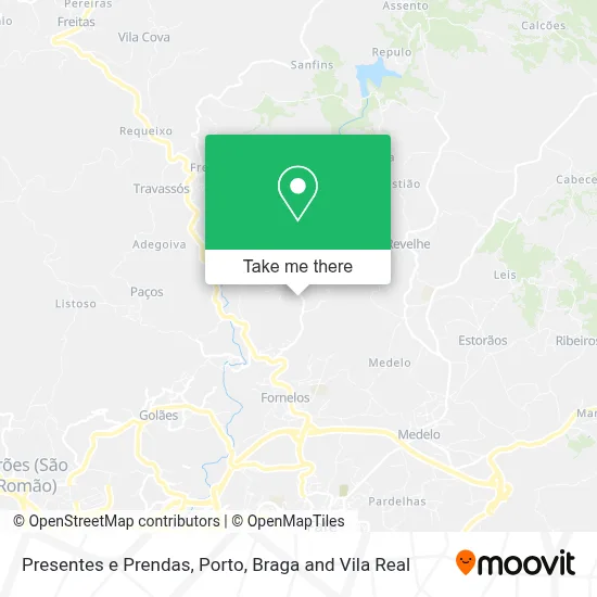 Presentes e Prendas map