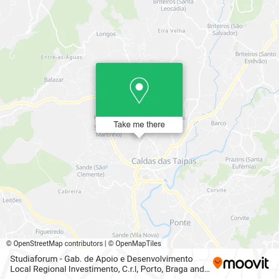 Studiaforum - Gab. de Apoio e Desenvolvimento Local Regional Investimento, C.r.l map