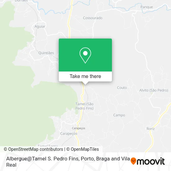 Albergue@Tamel S. Pedro Fins map