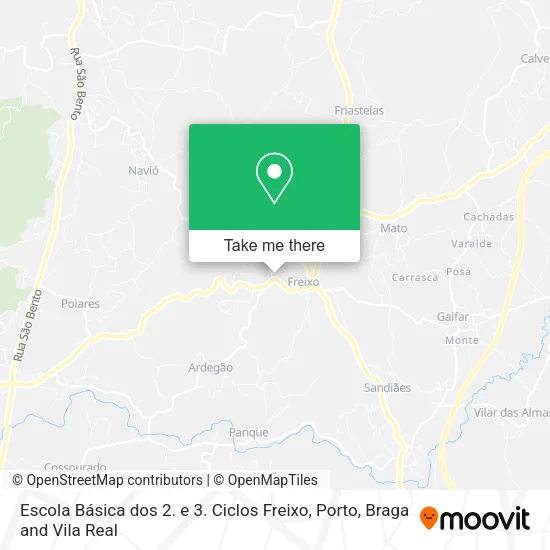 Escola Básica dos 2. e 3. Ciclos Freixo map
