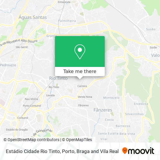 Estádio Cidade Rio Tinto map