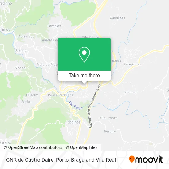 GNR de Castro Daire map