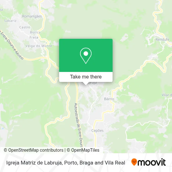 Igreja Matriz de Labruja map