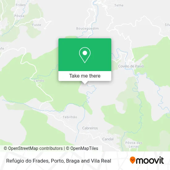 Refúgio do Frades map