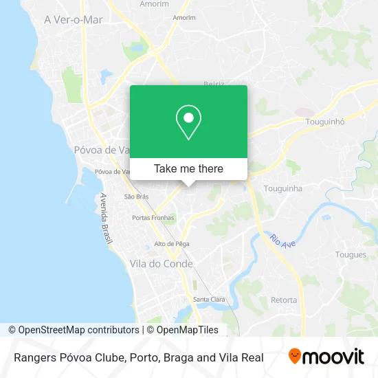 Rangers Póvoa Clube map