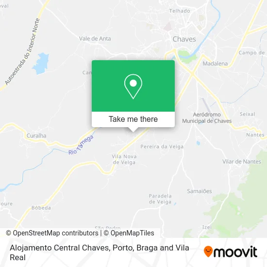 Alojamento Central Chaves map