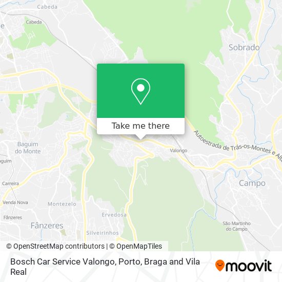 Bosch Car Service Valongo map