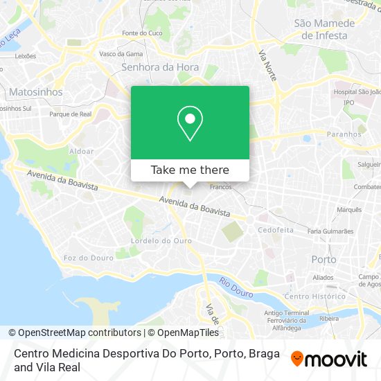 Centro Medicina Desportiva Do Porto map