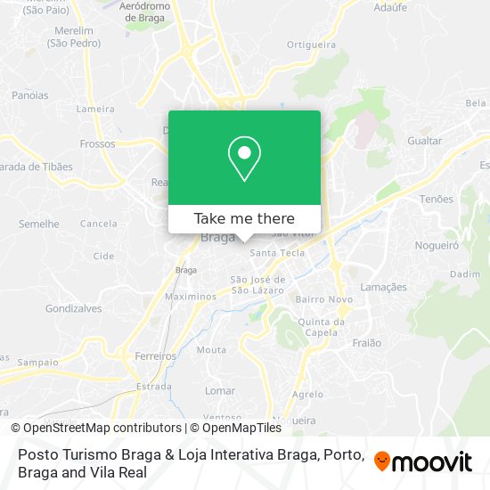 Posto Turismo Braga & Loja Interativa Braga mapa