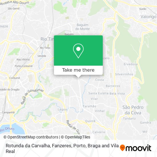 Rotunda da Carvalha, Fanzeres map