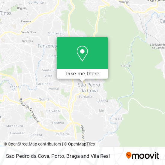 Sao Pedro da Cova map
