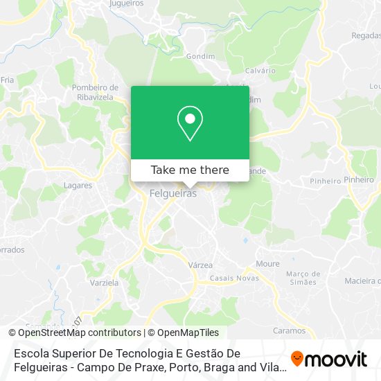 Escola Superior De Tecnologia E Gestão De Felgueiras - Campo De Praxe mapa