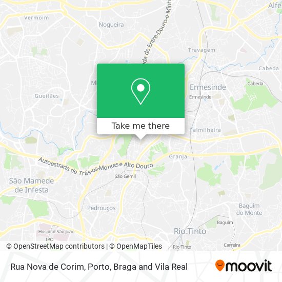 Rua Nova de Corim map