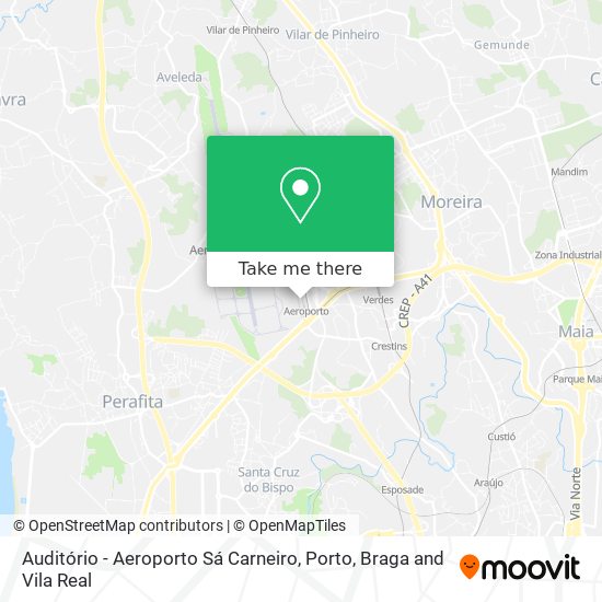 Auditório - Aeroporto Sá Carneiro map