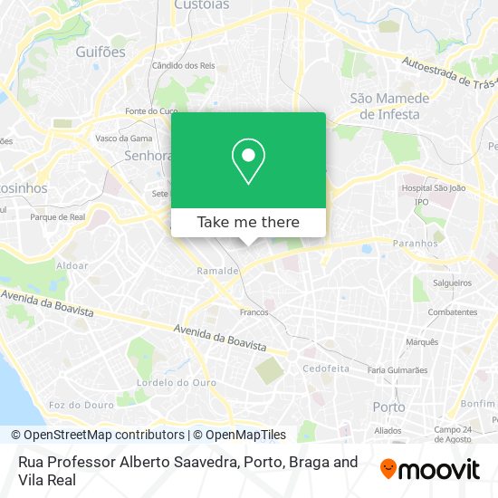 Rua Professor Alberto Saavedra map