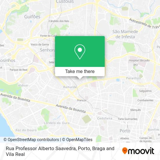 Rua Professor Alberto Saavedra map