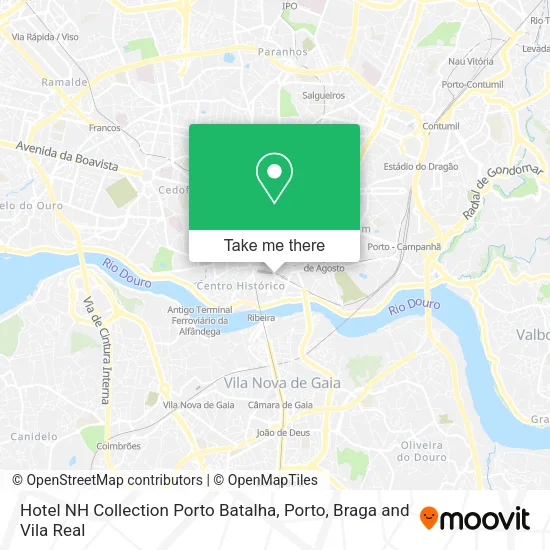 Hotel NH Collection Porto Batalha map