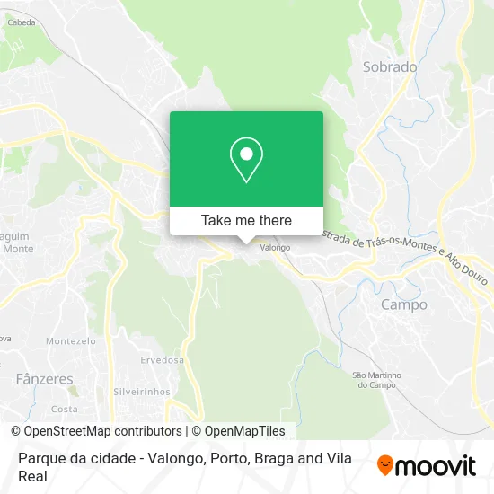 Parque da cidade - Valongo map