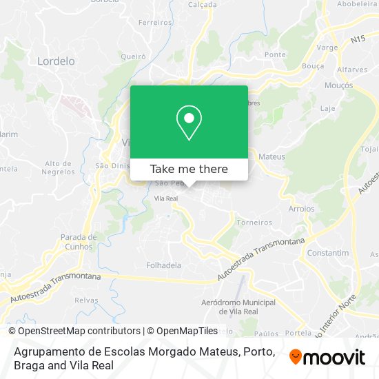 Agrupamento de Escolas Morgado Mateus map